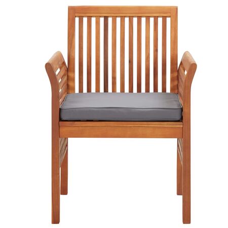  Set mobilier de exterior cu perne 5 piese, lemn masiv de acacia
