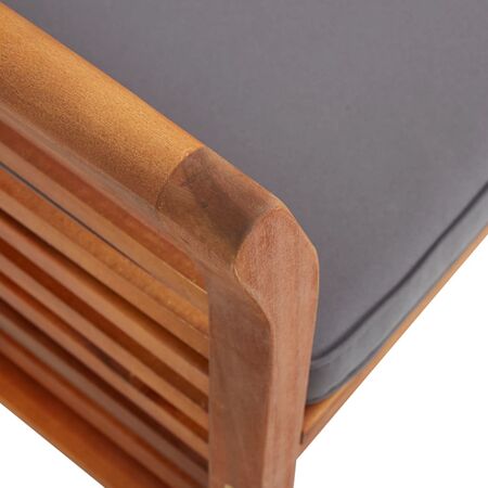  Set mobilier de exterior cu perne 5 piese, lemn masiv de acacia
