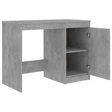  Birou, gri beton, 140 x 50 x 76 cm, lemn prelucrat