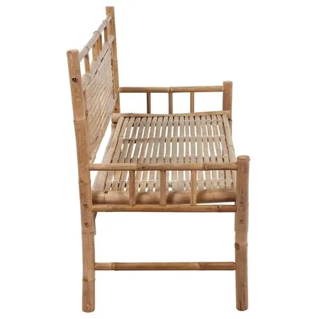  Bancă de grădină cu pernă, 120 cm, bambus