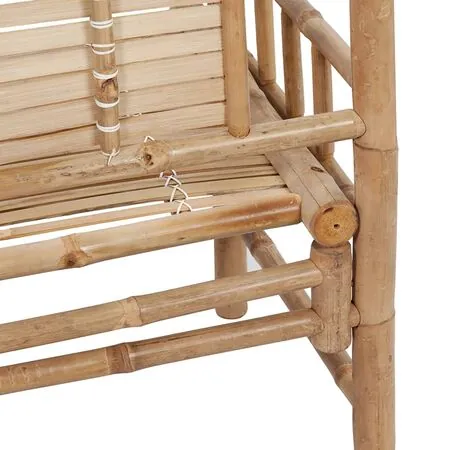  Bancă de grădină cu pernă, 120 cm, bambus