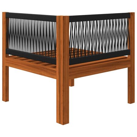  Set mobilier grădină cu perne, crem, 6 piese, lemn masiv acacia