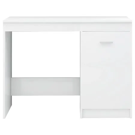  Birou, alb extralucios, 140 x 50 x 76 cm, lemn prelucrat