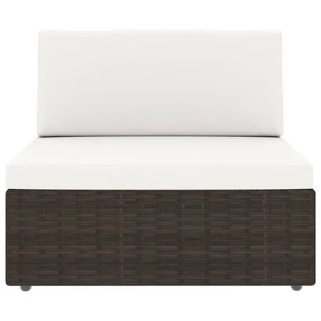  Set mobilier de grădină, 4 piese, maro, poliratan