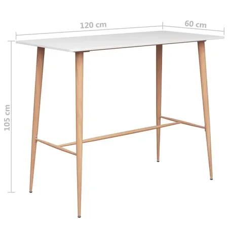  Set mobilier de bar, 5 piese, alb și negru