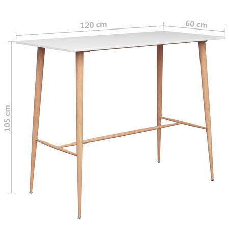  Set mobilier de bar, 5 piese, alb și negru
