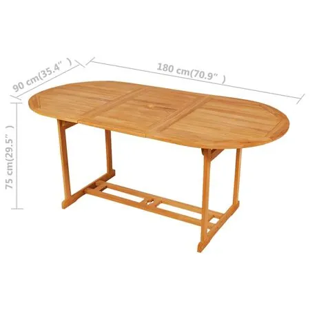  Set mobilier de grădină, 9 piese, lemn masiv de tec