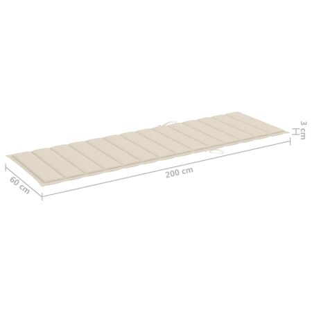  Șezlong de grădină cu pernă, bambus
