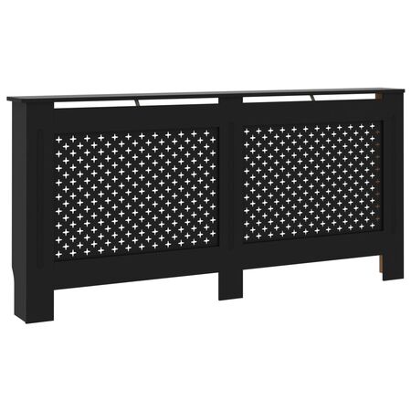  Mască de calorifer, negru, 172 x 19 x 81,5 cm, MDF