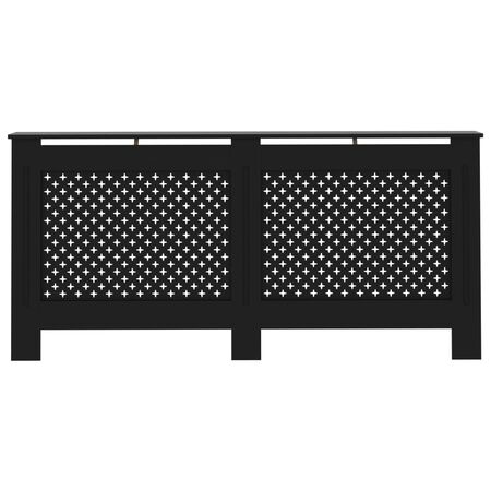  Mască de calorifer, negru, 172 x 19 x 81,5 cm, MDF