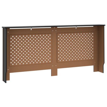  Mască de calorifer, negru, 172 x 19 x 81,5 cm, MDF