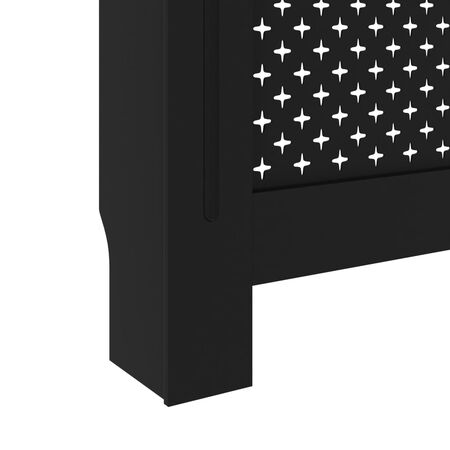  Mască de calorifer, negru, 172 x 19 x 81,5 cm, MDF