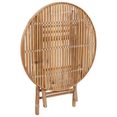  Set mobilier de exterior pliabil, cu perne, 5 piese, bambus
