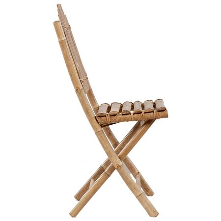  Set mobilier de exterior pliabil, cu perne, 5 piese, bambus