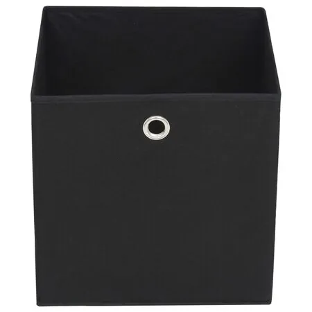  Cutii de depozitare, 10 buc. negru 32x32x32 cm material nețesut