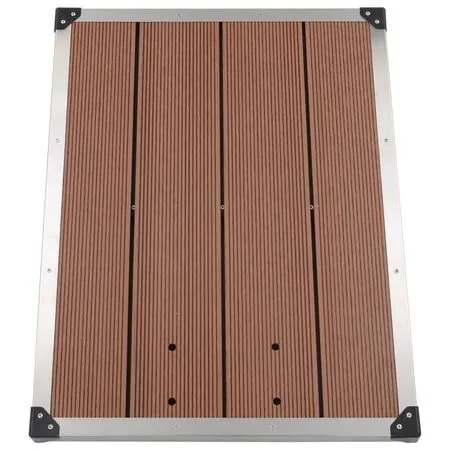  Duș de grădină cu bază maro, 220 cm, aluminiu