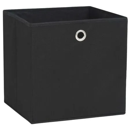  Cutii de depozitare, 10 buc. negru 32x32x32 cm material nețesut