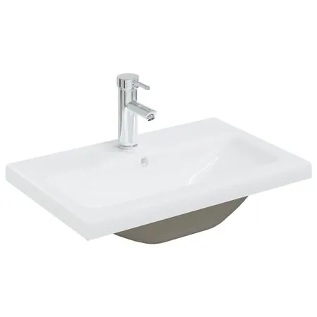 Set mobilier de baie, alb, lemn prelucrat