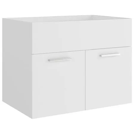 Set mobilier de baie, alb, lemn prelucrat