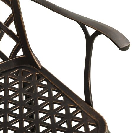  Set mobilier bistro, 5 piese, bronz, aluminiu turnat