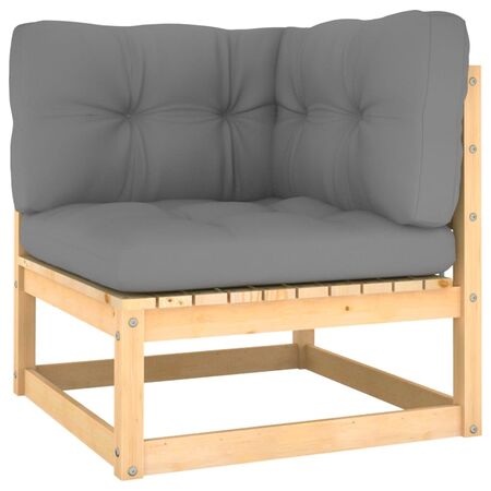  Set mobilier de grădină, 7 piese, cu perne, lemn masiv de pin