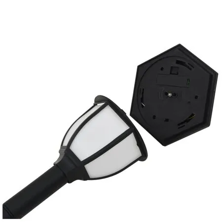  Lămpi solare de exterior cu LED, 3 buc, negru