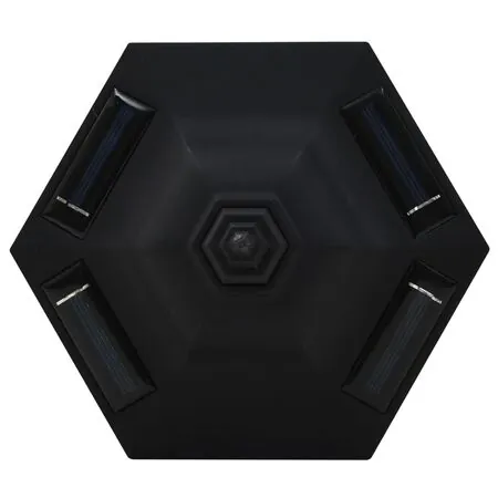  Lămpi solare de exterior cu LED, 3 buc, negru