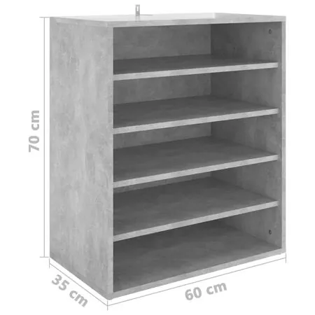  Pantofar, gri beton, 60x35x70 cm, PAL