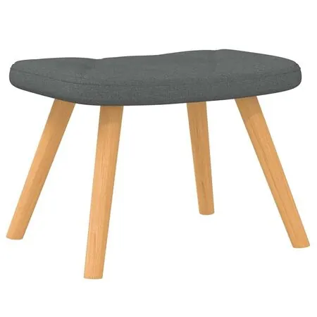  Scaun balansoar cu taburet, gri închis, textil
