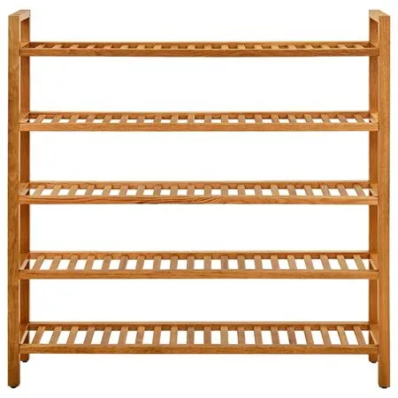  Pantofar cu 5 rafturi, 100x27x100 cm, lemn masiv de stejar