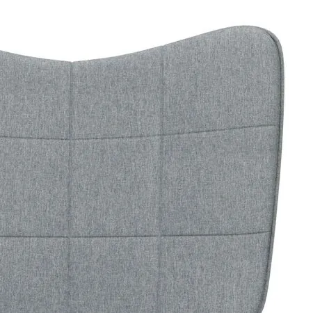  Scaun de relaxare cu taburet, gri deschis,textil