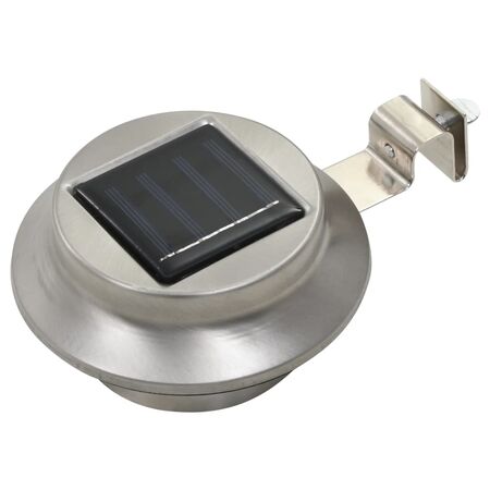  Lămpi solare de exterior cu LED, 6 buc., alb, 12 cm, rotund
