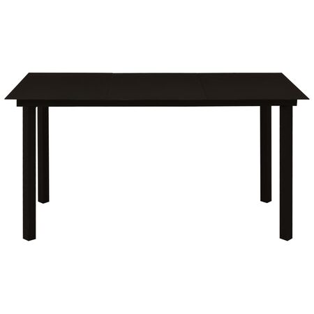  Set mobilier de exterior, 7 piese, poliratan și sticlă