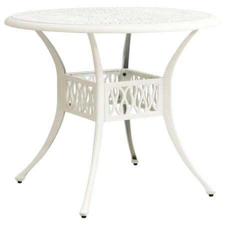  Set mobilier bistro, 5 piese, alb, aluminiu turnat