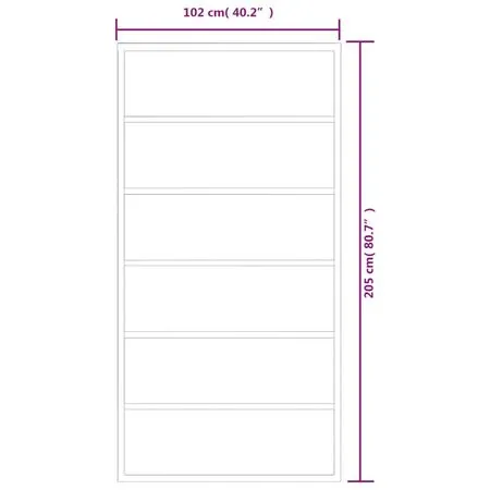  Ușă glisantă cu set feronerie, 102x205 cm, sticlă ESG/aluminiu