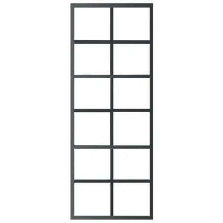  Ușă glisantă cu set feronerie, 76x205 cm, sticlă ESG/aluminiu