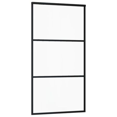  Ușă glisantă cu set feronerie, 102x205 cm, sticlă ESG/aluminiu