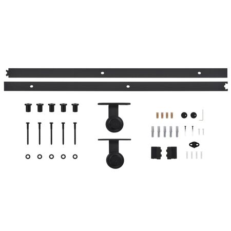  Ușă glisantă cu set feronerie, 102x205 cm, sticlă ESG/aluminiu