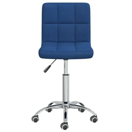 Scaun de bucătărie pivotant, albastru, material textil