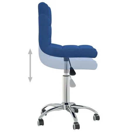  Scaun de bucătărie pivotant, albastru, material textil