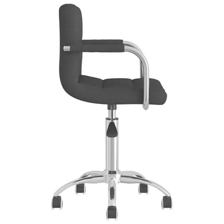  Scaun de bucătărie pivotant, negru, material textil
