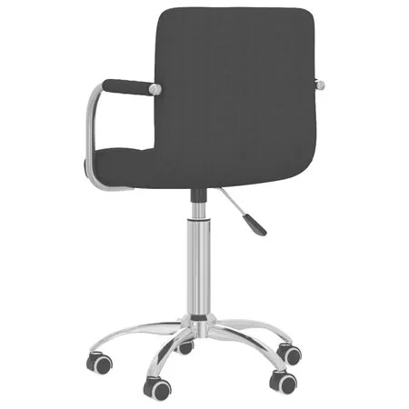  Scaun de bucătărie pivotant, negru, material textil