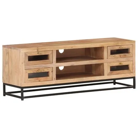  Comodă TV, 110x30x40 cm, lemn masiv de acacia