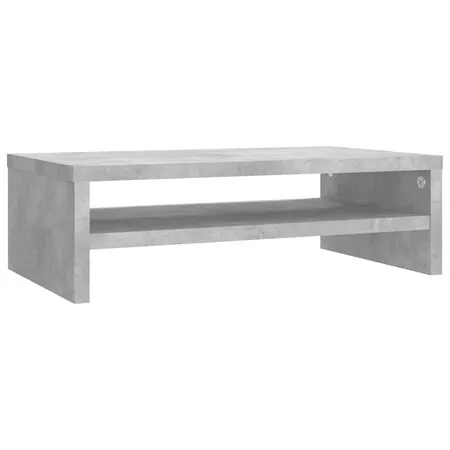  Suport monitor, gri beton, 42x24x13 cm, lemn prelucrat