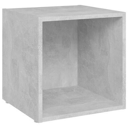  Comode TV, 4 buc., gri beton, 37x35x37 cm, PAL 