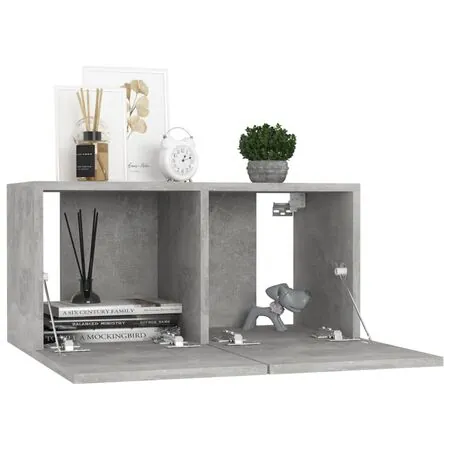  Set de dulapuri TV, 5 piese, gri beton, lemn prelucrat