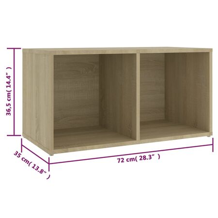  Dulapuri TV 2 buc., stejar Sonoma,72x35x36,5 cm, lemn prelucrat