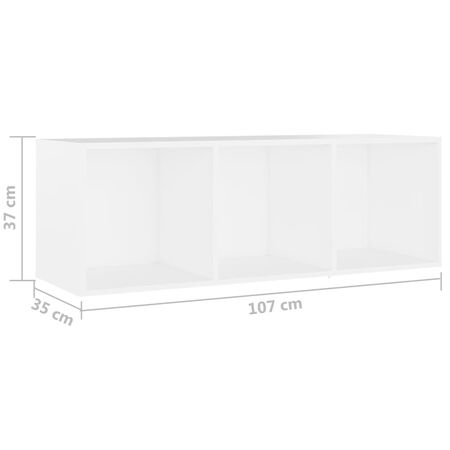  Dulapuri TV, 2 buc., alb, 107x35x37 cm, lemn prelucrat