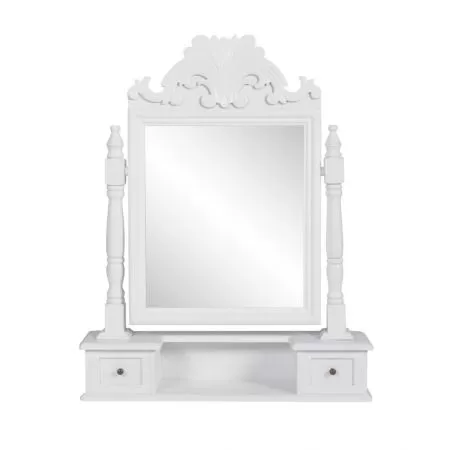  Masă de machiaj cu oglindă mobilă dreptunghiulară, MDF 