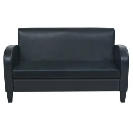  Canapea cu 2 locuri Piele artificială Negru